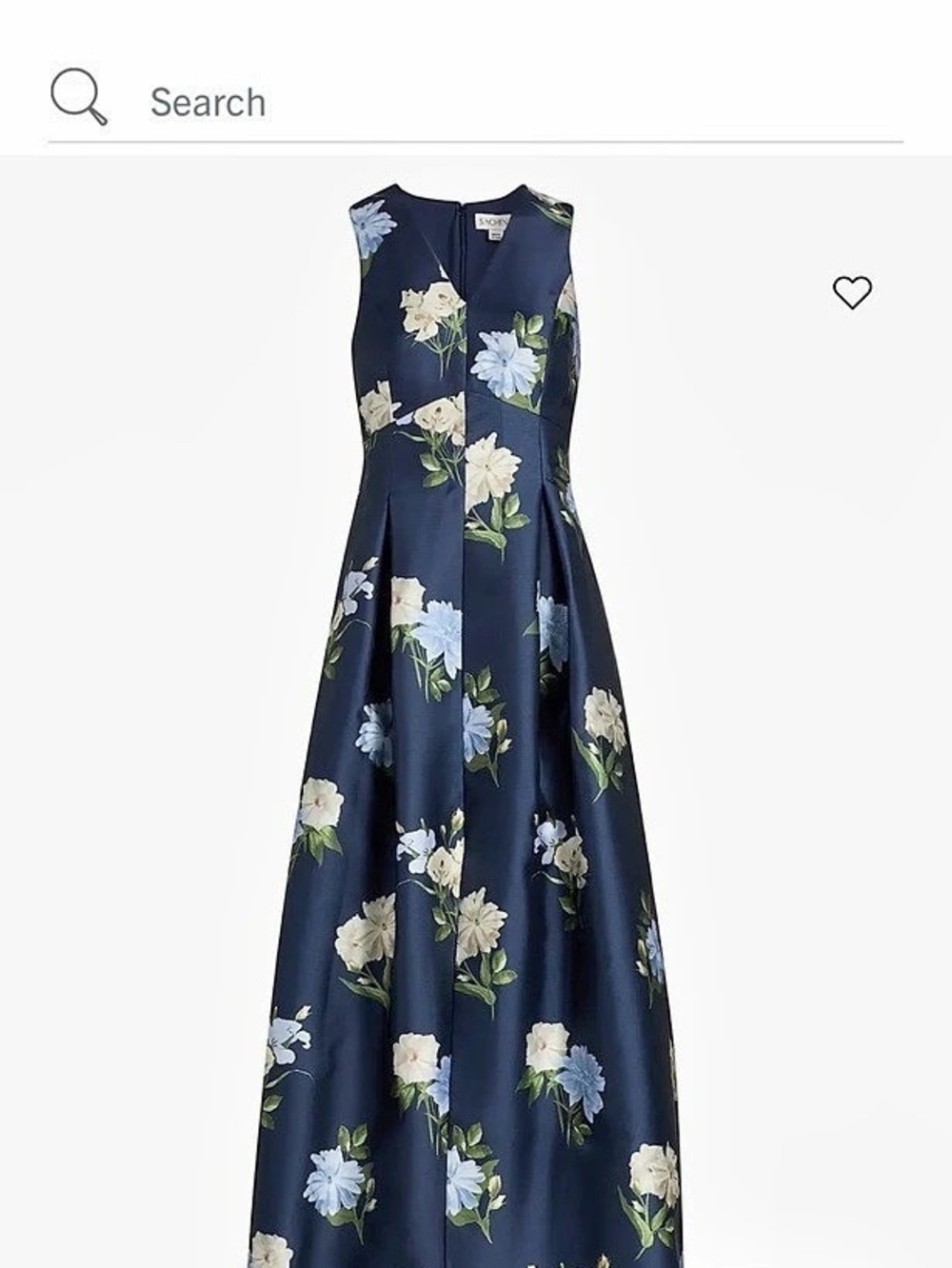 Saks Fifth Avenue Floral Maxi Dress in Blue & White